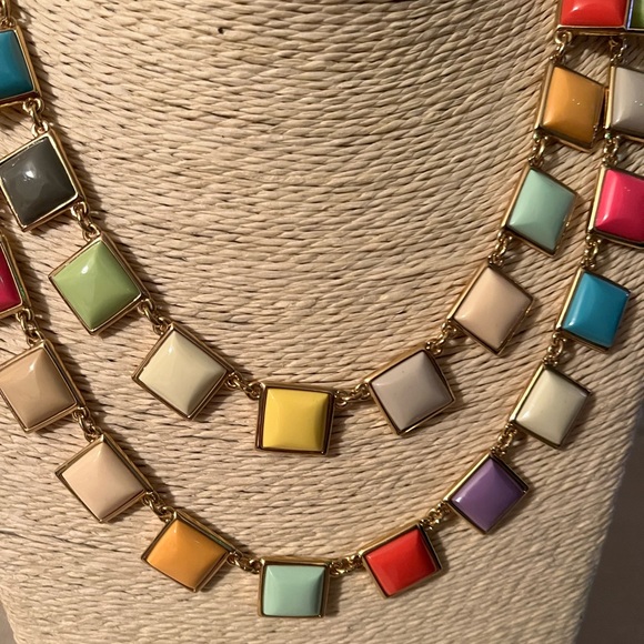 KATE SPADE NWT AUTHENTIC 12K GOLD-PLATED ENAMEL TUTTI-FRUTTI DESIGN NECKLACE - Picture 9 of 17